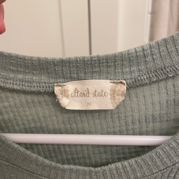 Green Ribbed Altar’d State Shirt - Picture 2 of 3